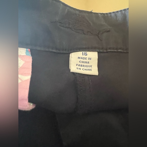 TOMMY BAHAMA Cropped Flat Front Black Barocay Pants Size 16 - Picture 15 of 16